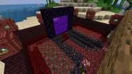 A Nether portal with netherwart farms (Image via Mojang)